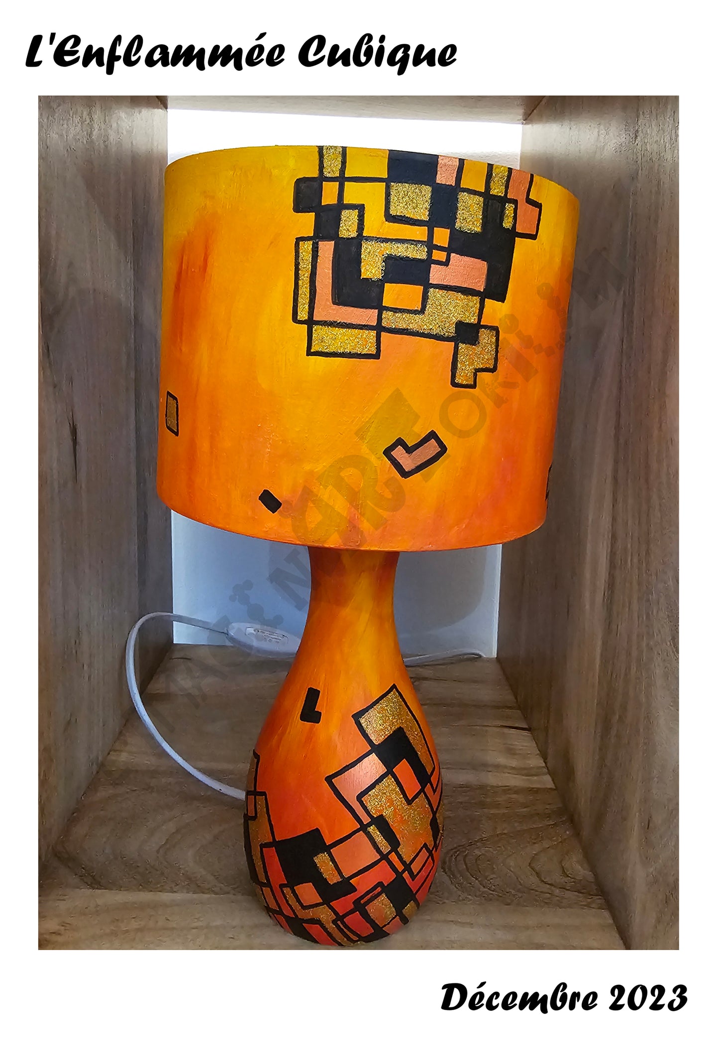 "L'Enflammée Cubique" (Vendue)